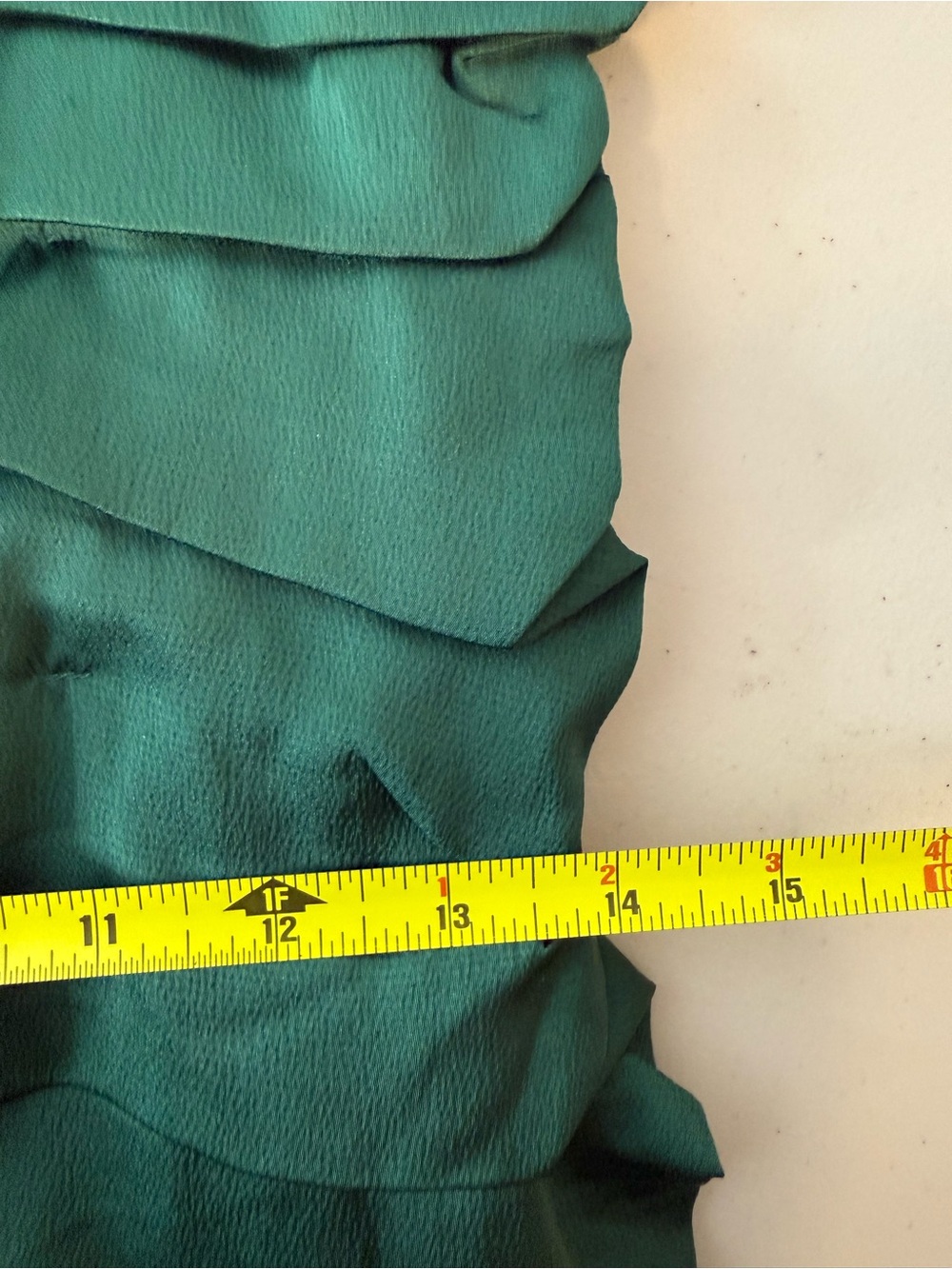 Hello Molly Emerald Green Satin Ruched Mini Dress Size M (AU 10 / US 6) - Picture 10 of 12